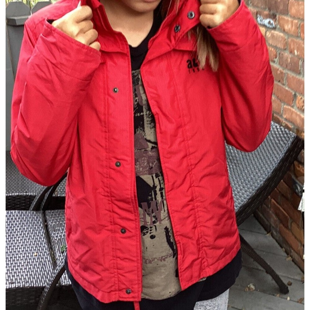 Abercrombie Boy Youth Jacket The A&F all-season weather warrior  Sz XL red Hood - Picture 2 of 10